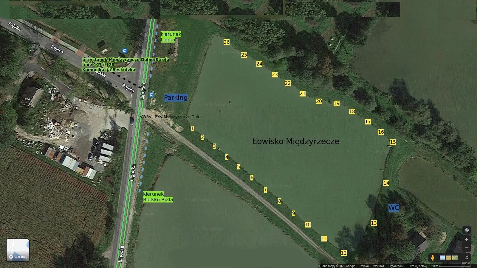 Mapa łowiska